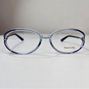 TOM FORD‎ 53 mm blue gradient oval women's eyeglasses frames
